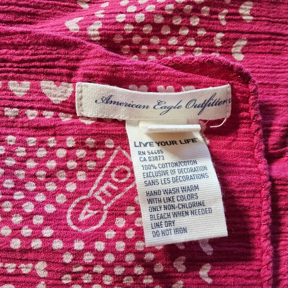American Eagle Outfitters Scarf Pink Key‎ Print Lightweight Accessory